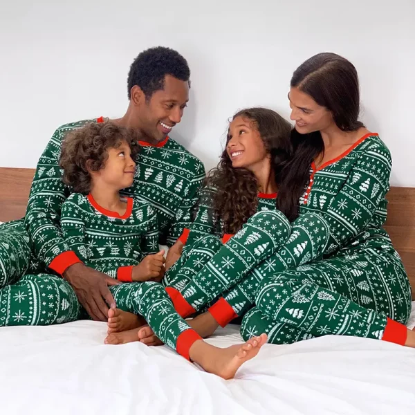 Red & Black Christmas Family Matching Pajamas Set