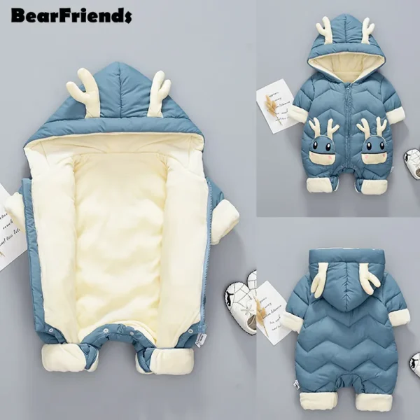 Baby Winter Snowsuit Plus Velvet Thick Coat