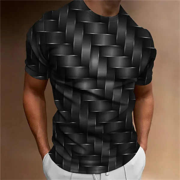 Geometric Pattern 3d Printed Men'S T-Shirt