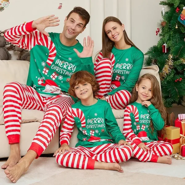 Green & Red Christmas Family Matching Pajamas