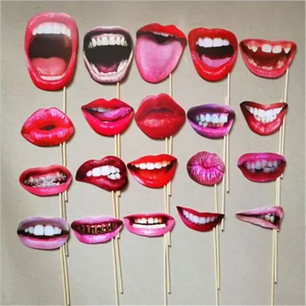 Funny Lip Mouth Photobooth Props