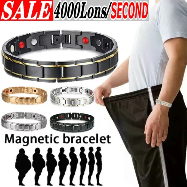 3 in 1 Men's Women's Magnetic Therapy Energy Bracelet