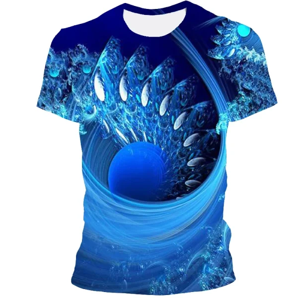 Breathable O-Neck 3D Men's T-shirt