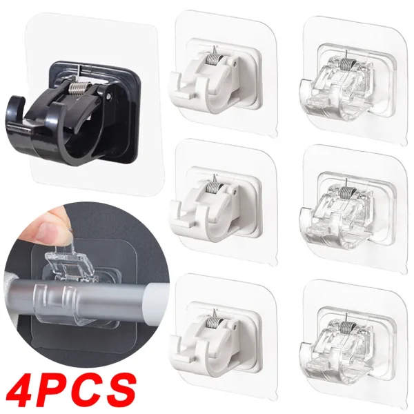 No Drill Curtain Rod Brackets