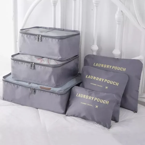6 PCS Travel Storage Bag Organizer Set with Zipper