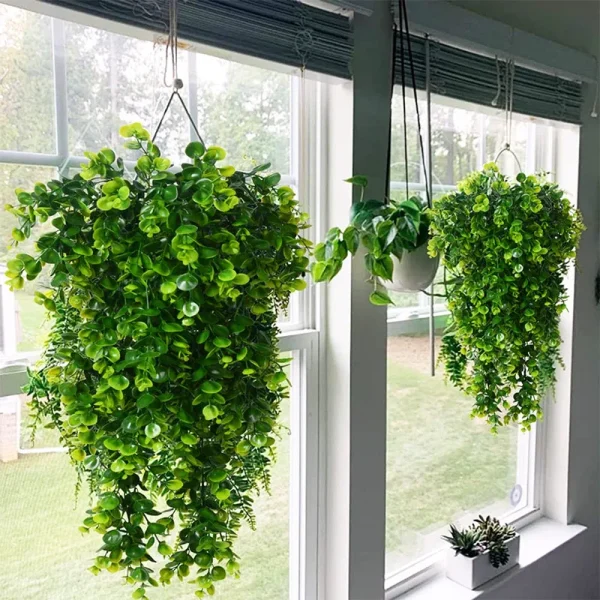 Realistic Rattan Eucalyptus Wall Hanging