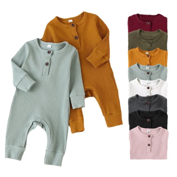 Cotton Long Sleeve Baby Overalls