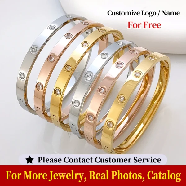 Beautiful LOVE Crystal Bangles