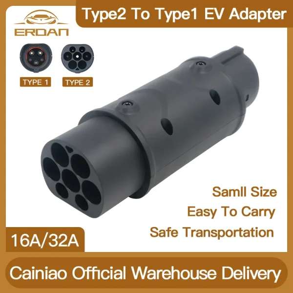 Type 2 to Type 1 EV Charger Converter