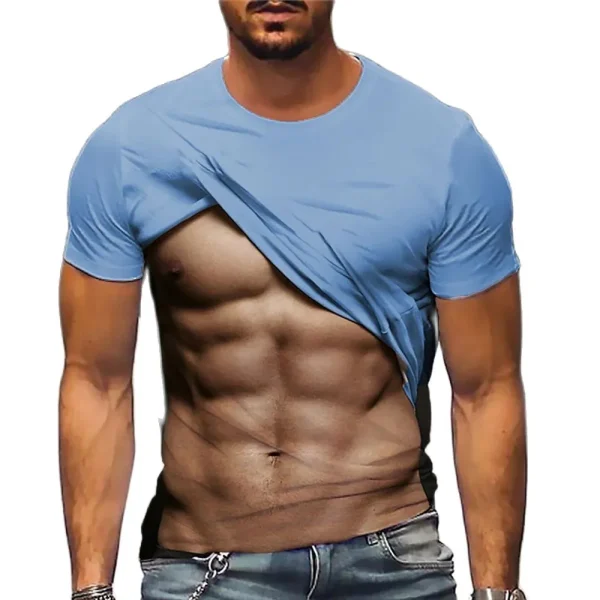 Male Muscle Printed Tee Shirts