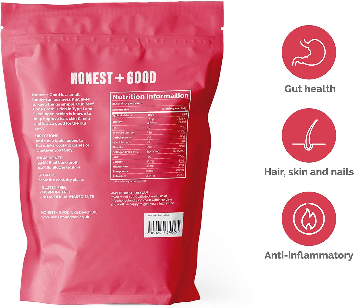 Honest + Good UK's Beef Bone Broth Powder