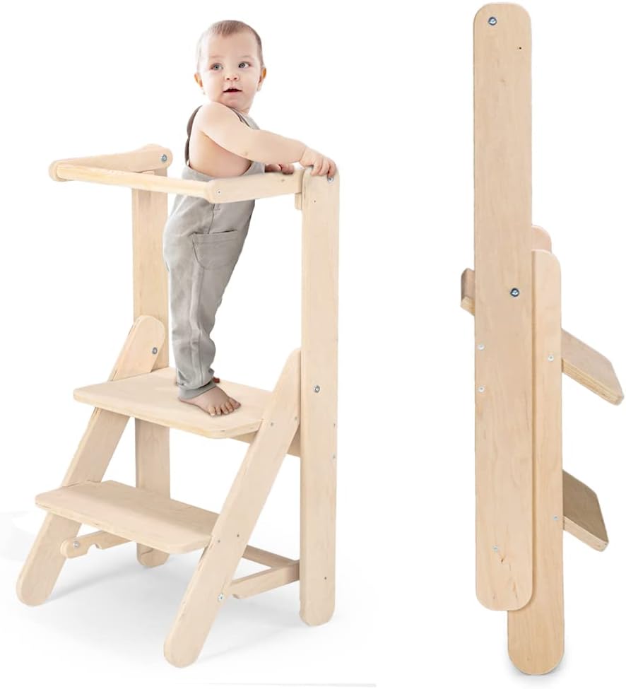 Learning toddler tower, Foldable kitchen helper stand for toddler