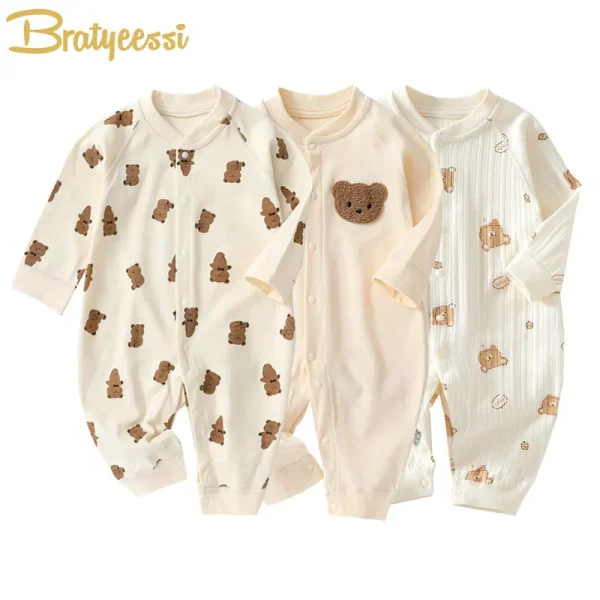 Printed Muslin Newborn Jumpsuit
