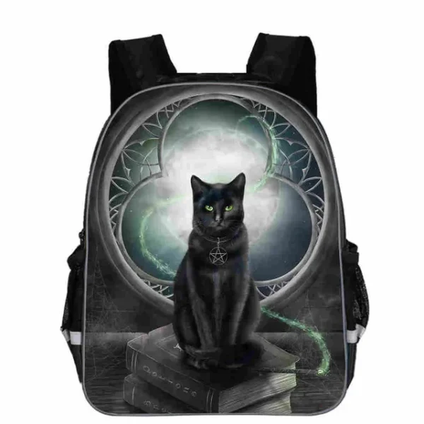 Cat Gothic Moon Phase Backpack