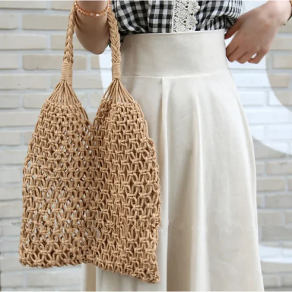 Hollow Out Knitting Shoulder Bags