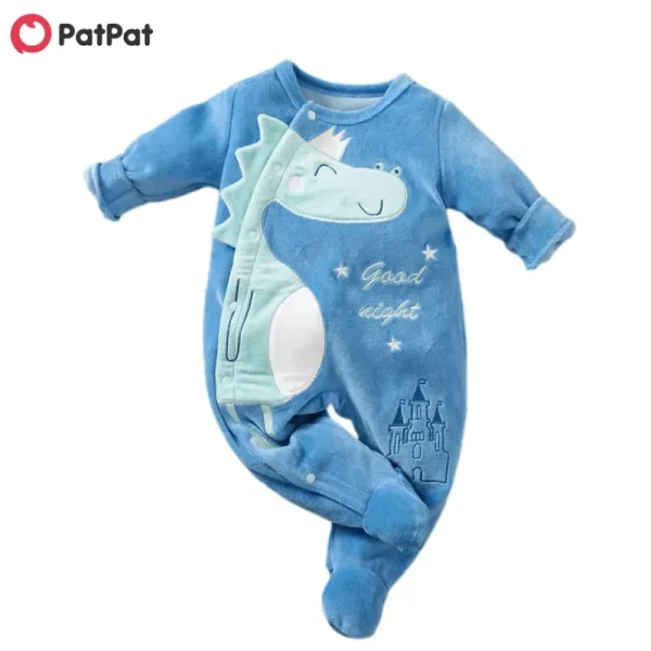 Baby Dinosaur Fleece Jumpsuit