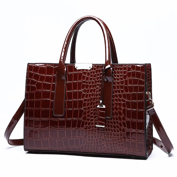 Premium Crocodile Print Women Large Capacity Handbag - Juhi