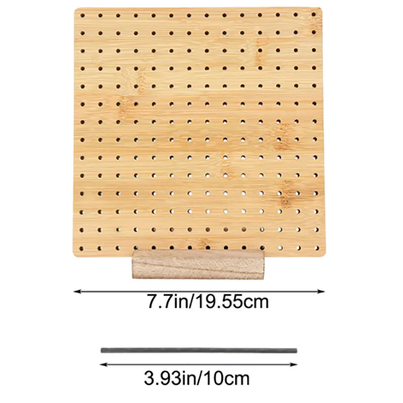 Crochet Blocking Board Kit With Stainless Steel Rod Pins Wooden - Juhi