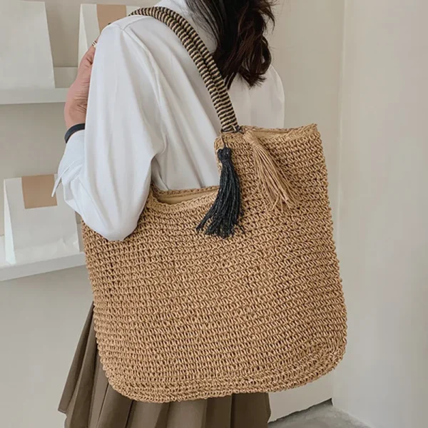 Straw Weave Tassel Tote Summer Bags