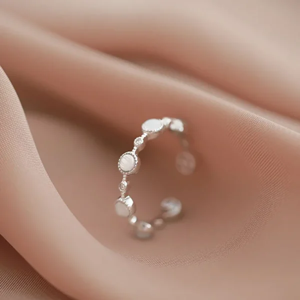 Female Opal Ring 925 Sterling Silver