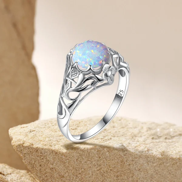 Exquisite Vintage Original Opal Rings 925 Silver
