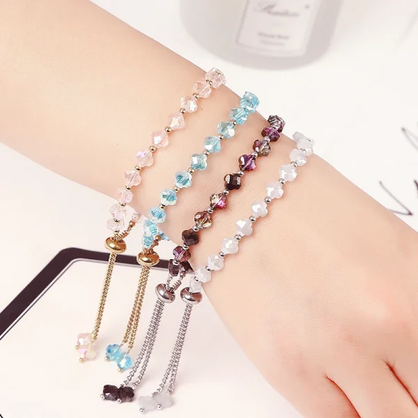 Women's Party Wear Non Fading Charm Beads Adjustable Bracelets