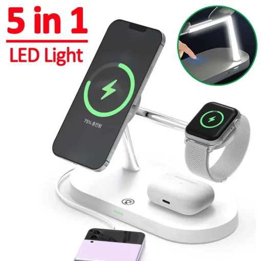 5 in 1 Magnetic Wireless Docking Station Night Lamp