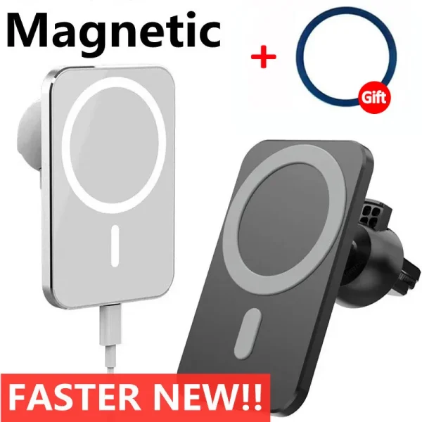 30W Fast Magsafe Magnetic Car Wireless Charger for iPhones Air Vent Car Phone Charger
