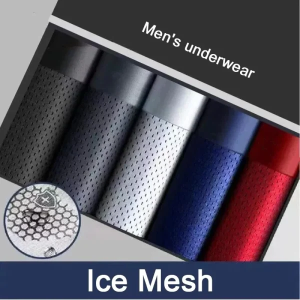 Soft Ice Silk Mesh Boxers