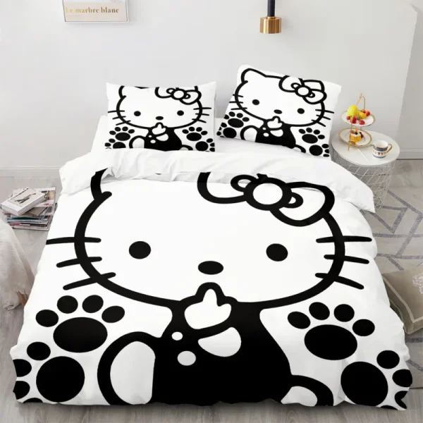 Cartoon Hello Kitty Kuromi Melody Quilt Duvet Cover Pillowcase