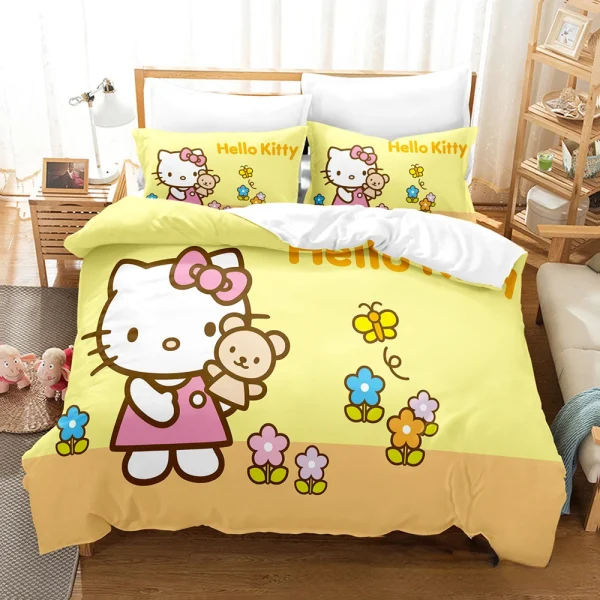 Cartoon Hello Kitty Kawaii Bedding Set