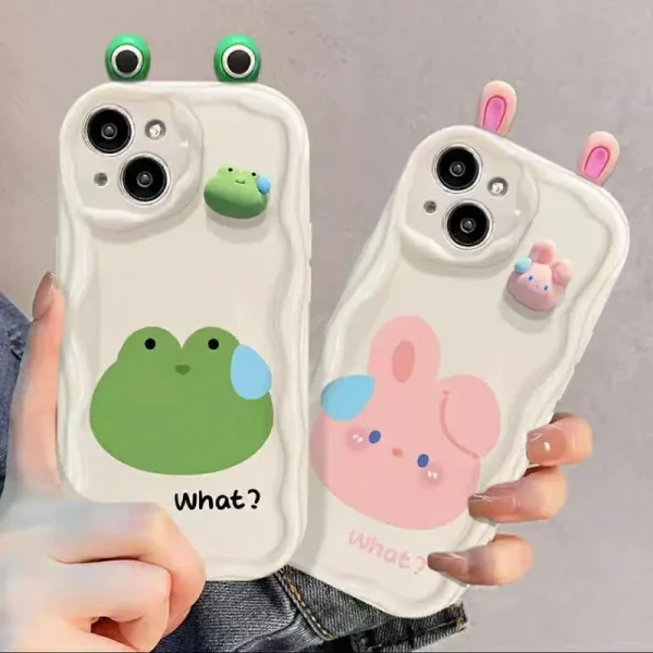 3D Ugly Frog Eyes Bear Rabbit Ears Case for Realme Phones