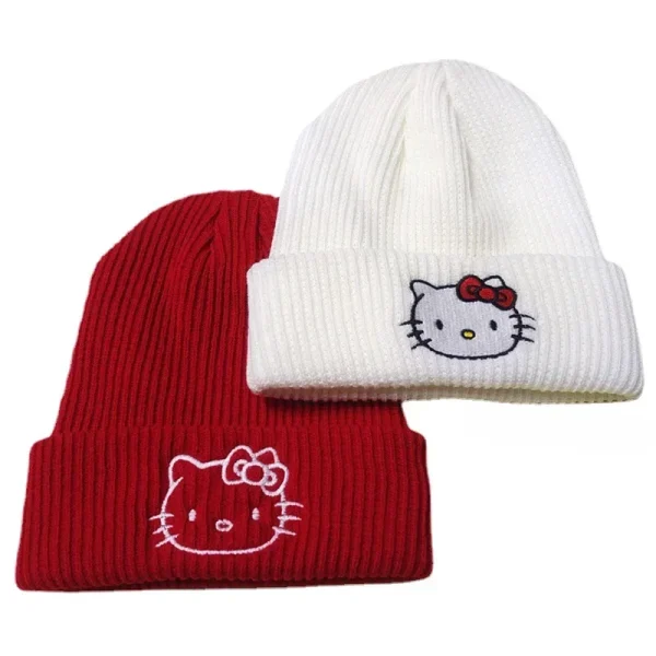 Knitted  Hello Kitty Beanie Hat