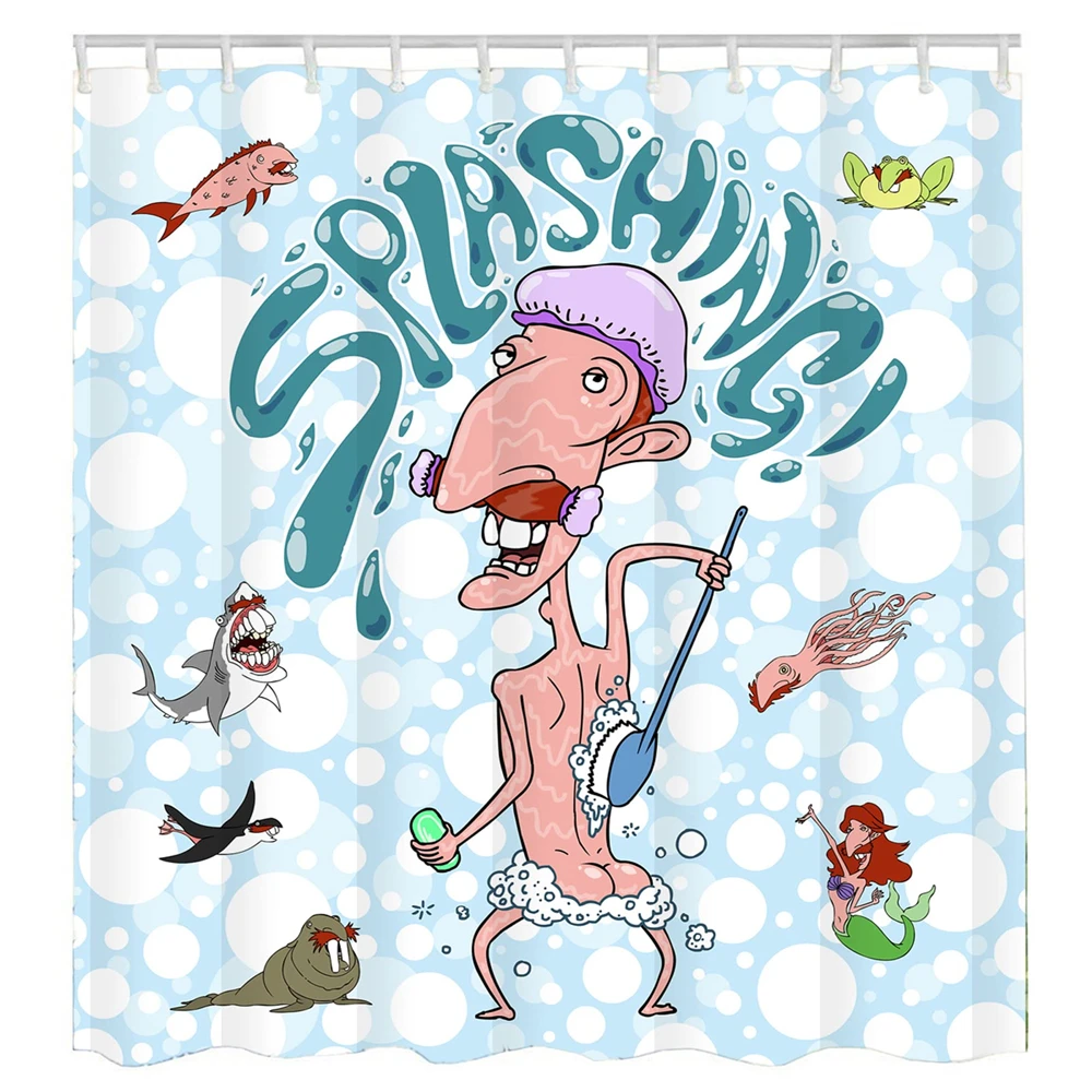 Nigel Thornberry Shower Curtain Splashing