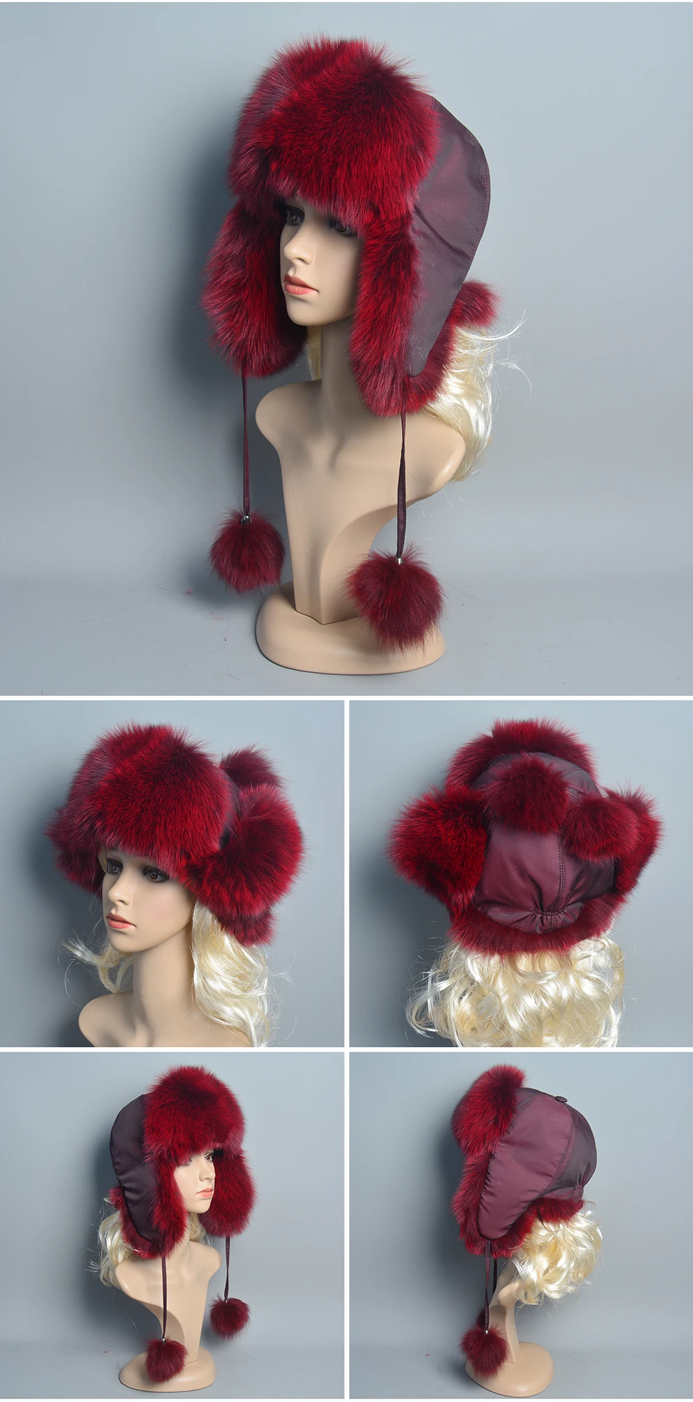 Premium Russian Winter Hat for Women red