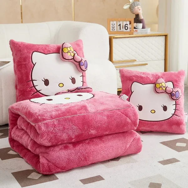 Cute Pink Hello Kitty Pillow Case & Blanket