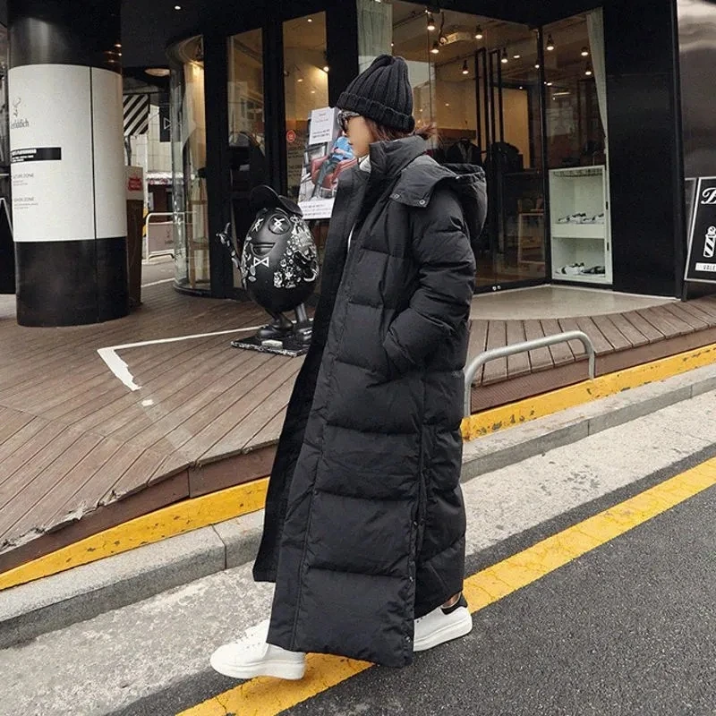Korean Super Long Puffer Cotton Jacket - Juhi