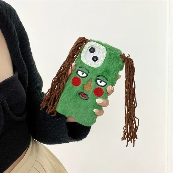 Hairy Girl Plush 3D Fur iPhone Case