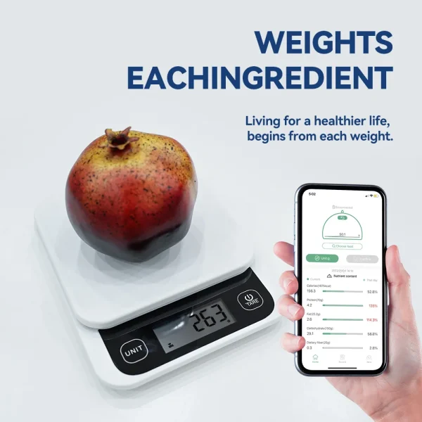 Smart App Nutrition Food Calorie Scale 1-5kg/1g