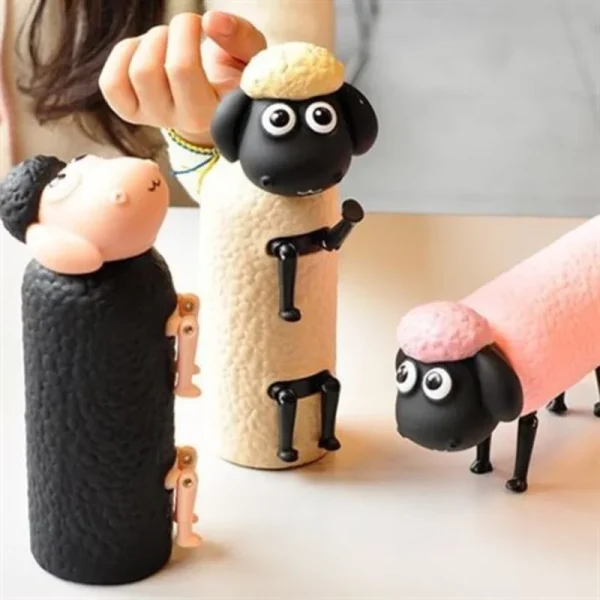 3D Sheep Glass Cup Bottle Expression Mugs 300ml
