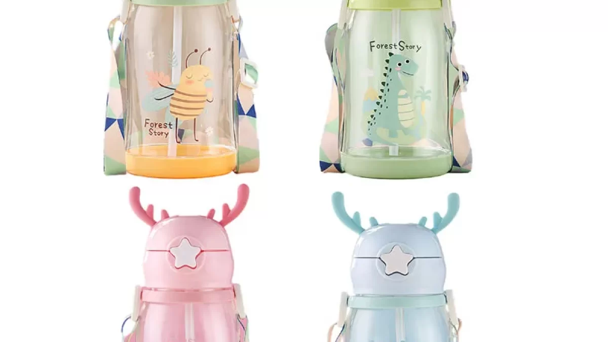 Creative Cartoon Antler Baby Cups Straw