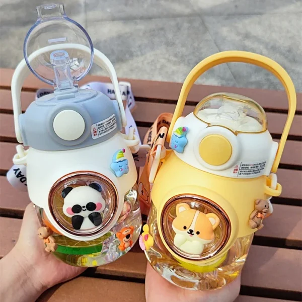 Kawaii Panda Bear Water Bottle for Kids 820ml