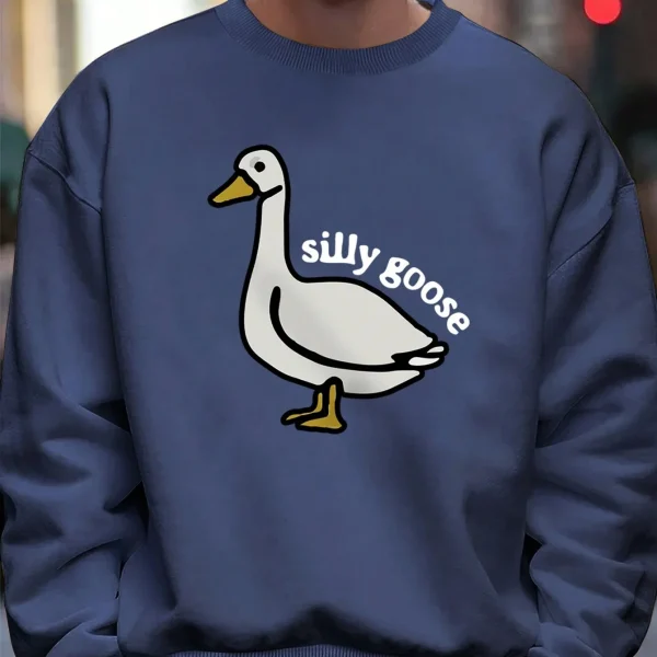 Silly Goose Print Sweatshirt