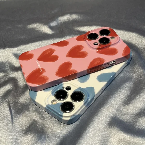 Matching Love Print iPhone Cases