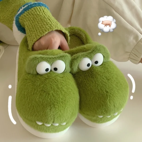 Lovely Couple Crocodile Cotton Slippers