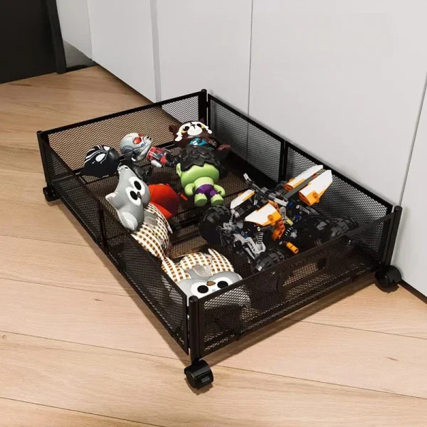 Foldable Bed Bottom Storage Rack with Wheels