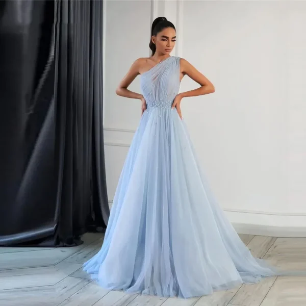Tulle One Shoulder Party Dress