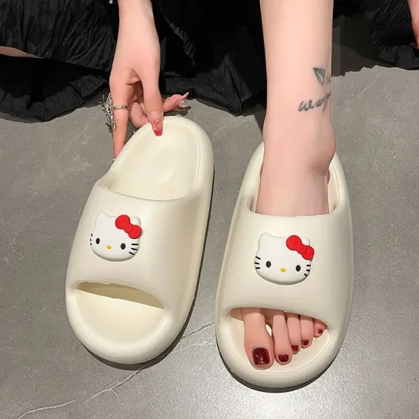 Hello Kitty Solid Flip-Flops Beach Sandals
