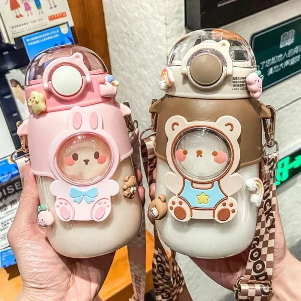 3D Cartoon Kids School Water Bottle BPA Free 720ML