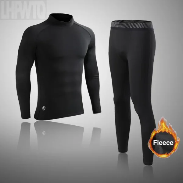 Fleece Thermal Compression Ski Base Layer Men